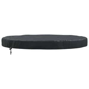 vidaXL Pokrov za zunanjo mizo Črna 92 x 92 x 10 cm 600D Oxford tkanina