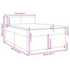 vidaXL Box spring postelja z vzmetnico taupe 140x190 cm blago