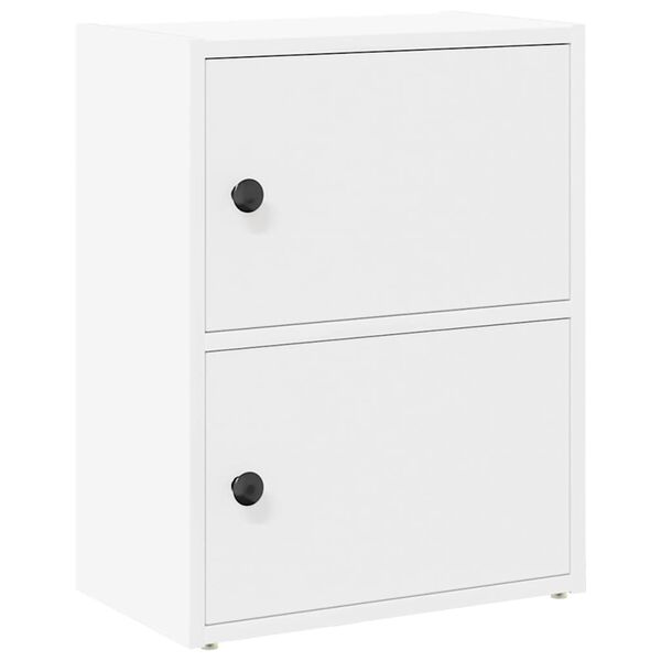 vidaXL Knjižnica Bela 40x24x52 cm Inženirski les