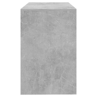 vidaXL Pisalna miza betonsko siva 101x50x76,5 cm iverna plošča