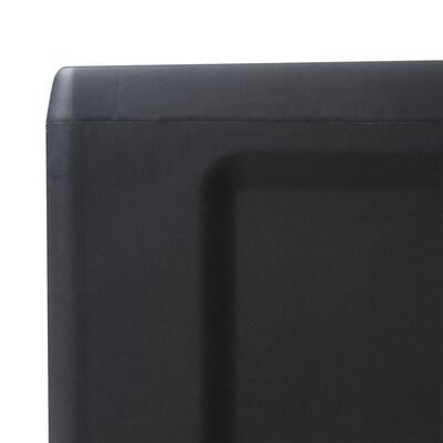 vidaXL Vrtna omarica za shranjevanje z 2 policama črna in siva