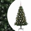 vidaXL Umjetno božično drevo z okrasnimi kroglami 150 cm 150 LED