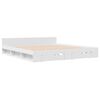vidaXL Posteljni okvir s predali bel 180x200 cm inženirski les