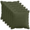 vidaXL Prevleka za blazino 6 kos HOUTEN Zelena 40 x 40 cm korduroy