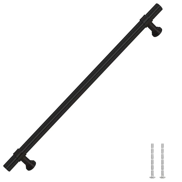 vidaXL Ročaji za omarico 5 kosov črni 224 mm nerjaveče jeklo