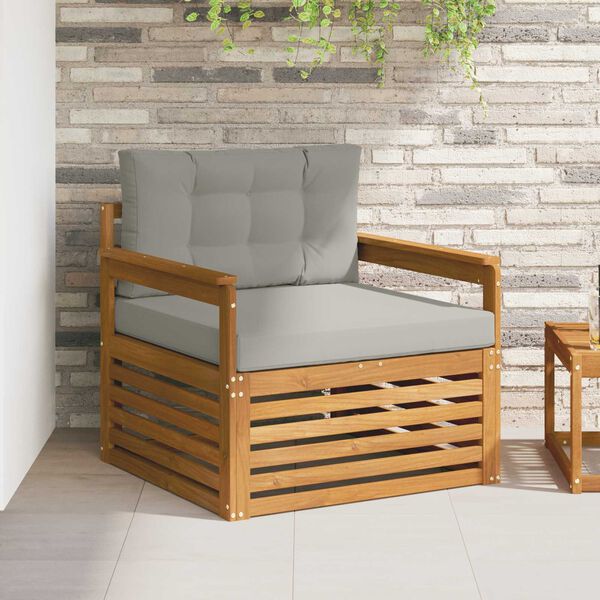 vidaXL Zunanja garnitura za sedenje Masivno akacijevo les in poliester