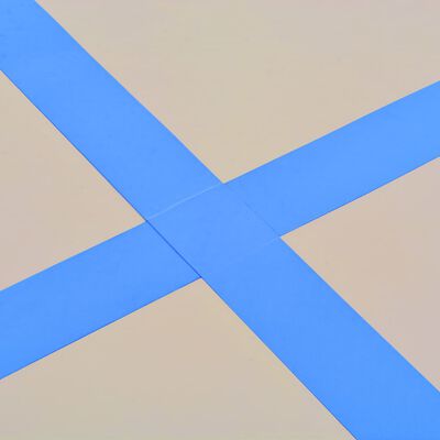 vidaXL Napihljiva gimnastična podloga s tlačilko 300x100x10 cm modra