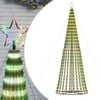 vidaXL LED božično drevo 688 LED barvita 300 cm