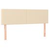 vidaXL Box spring postelja z vzmetnico krem 140x190 cm blago