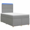 vidaXL Postelja boxspring z vzmetnico Svetlo siva 120 x 190 cm Blago