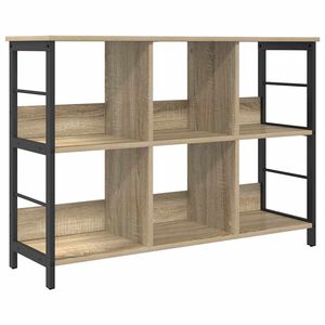 vidaXL Knjižna polica 6 nivojev 102 x 32 x 72,5 cm Inženirski les