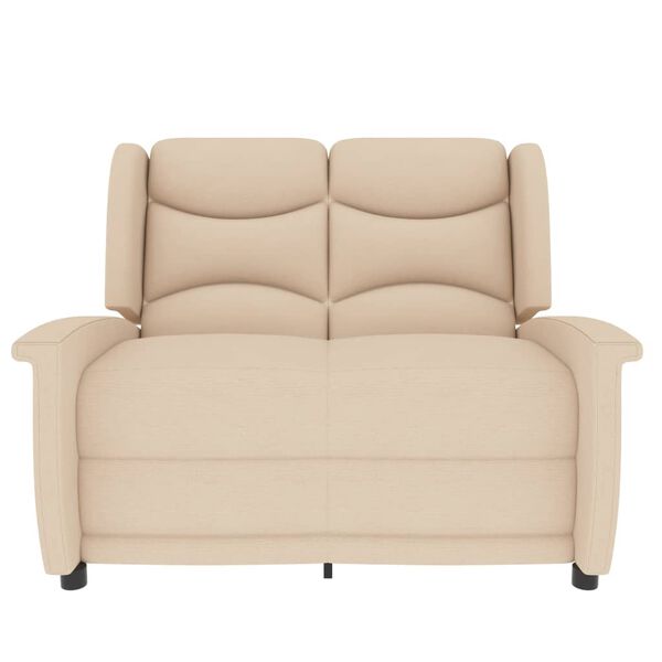 vidaXL Masažni dvosed krem blago