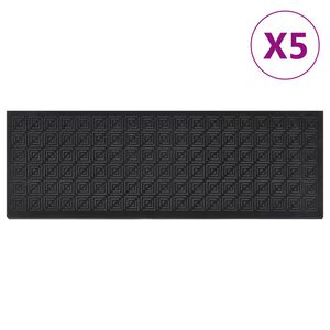 vidaXL Podloge za stopnice 5 kosov 25x75 cm guma