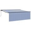 vidaXL Retraktilna tenda Modra in bela 400 &times; 300 cm