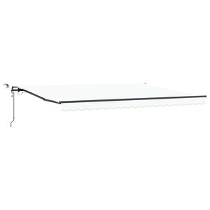 vidaXL Vlečna tenda Bela 450 &times; 350 cm Poliester