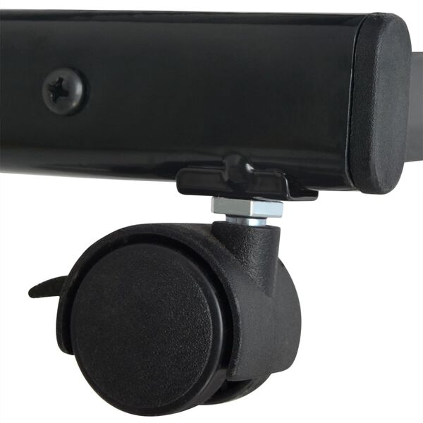 vidaXL Stojalo za Revije 47,5x43x133 cm Črne Barve A4