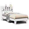 vidaXL Posteljni okvir brez vzmetnice bel 75x190 cm trdna borovina