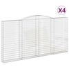 vidaXL Obokane gabion ko&scaron;are 4 kosa 400x30x200/220 cm pocinkano železo
