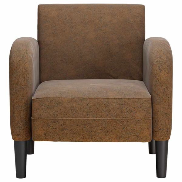 vidaXL Sedežna garnitura z nasloni za roke rjava 54 cm umetno usnje