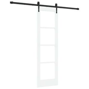 vidaXL Drsna vrata Bela in črna 61 x 198,5 cm