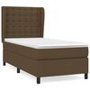 vidaXL Box spring postelja z vzmetnico temno rjava 100x200 cm blago