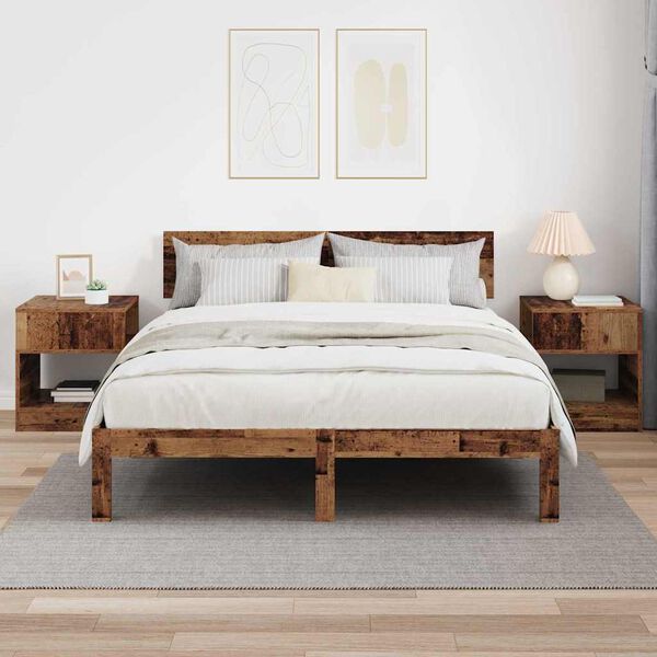 vidaXL Stranska miza 2 pcs Star les 40,5 x 40 x 45 cm Konstruiran les