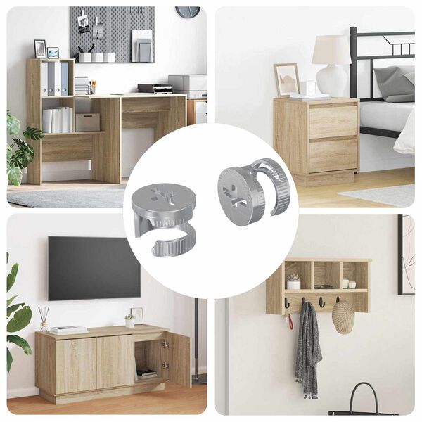 vidaXL Matice z zamikom 2 pcs srebrna 12 x 10 mm Jeklo