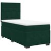 vidaXL Box spring postelja z vzmetnico temno zelena 100x200 cm žamet