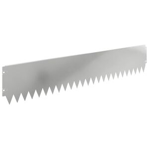 vidaXL Robovi trave 20 pcs 103 x 20 cm Jeklo Srebrna