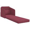 vidaXL Sofa postelja 60cm Vinorodna rdeča blago