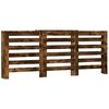 vidaXL Pokrov za radiator dimljen hrast 205x21,5x83,5cm inženirski les