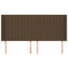 vidaXL Vzglavje z u&scaron;esi temno rjavo 183x16x118/128 cm blago