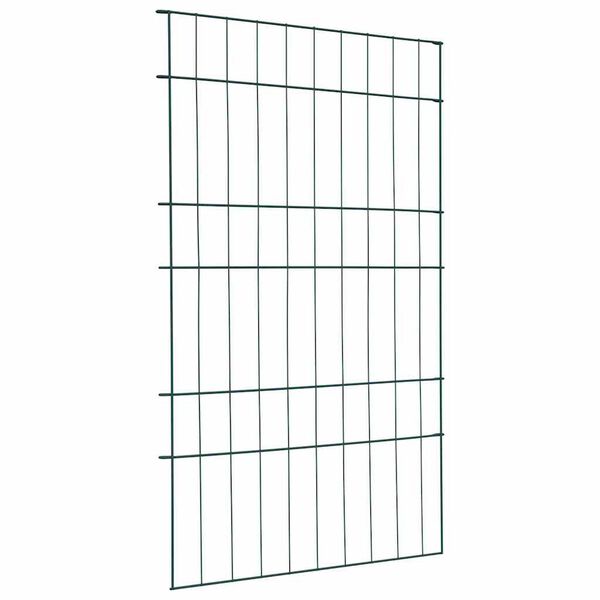 vidaXL Komplet ograje za ribnik 8 pcs Zelena 50 x 80 cm Jeklo