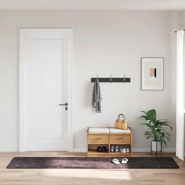 vidaXL Pralna preproga 80x300 cm antracitna