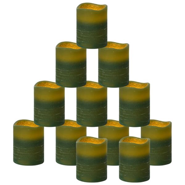 vidaXL LED svečke brez plamena 24 kosov z daljincem toplo bele