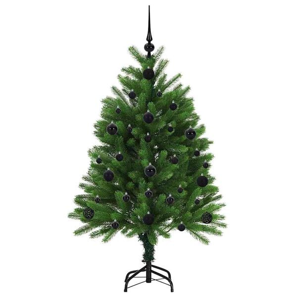 vidaXL Božično drevo med 150 LED z stojalom Zelena 120 cm PE