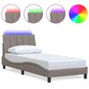 vidaXL Posteljni okvir brez vzmetnice Hanko Taupe 80x200cm Tkanina