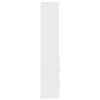 vidaXL Visoka omara bel 37,5x35x180 cm inženirski les
