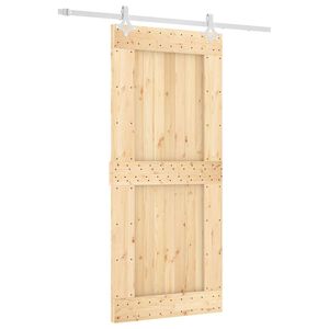 vidaXL Drsna vrata 90 x 210 cm Masiven borov les (neobdelan)