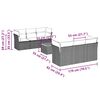 vidaXL Vrtna sedežna garnitura 7-delna z blazinami siv poli ratan