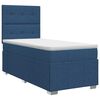 vidaXL Postelja boxspring z vzmetnico Modra 100 x 200 cm Blago