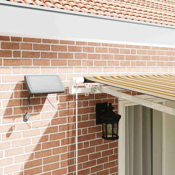 vidaXL Retraktilna tenda večbarvno 400 &times; 300 cm Tkanina in jeklo