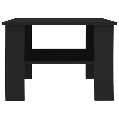 vidaXL Klubska mizica črna 60x60x42 cm iverna plošča