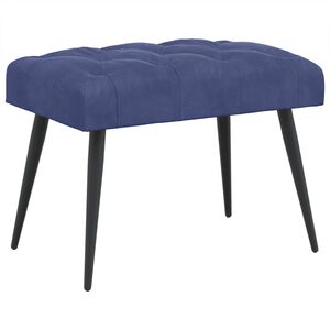 vidaXL Klop s gumbnim oblazinjenjem Policijska modra 60 x 40 x 45 cm