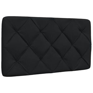 vidaXL Blazina za vzglavje črna 80 cm blago