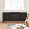 vidaXL Pokrov za radiator črn MDF 205 cm