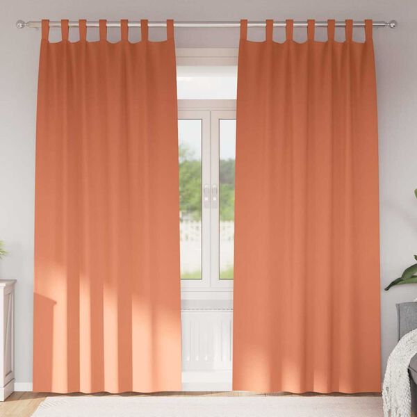 vidaXL Zavese za zatemnitev z obroči 2 pcs Terakota 245 x 140 cm