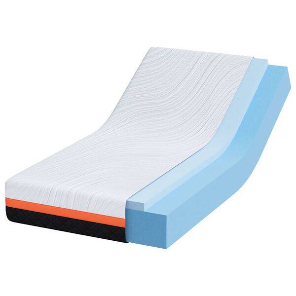 vidaXL Vzmetnica Bela in črna 80 x 160 cm žakardna tkanina