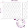 vidaXL Steber ograje. Siva 100 x 0,6 m (50 mm mreža) Jeklo in PVC