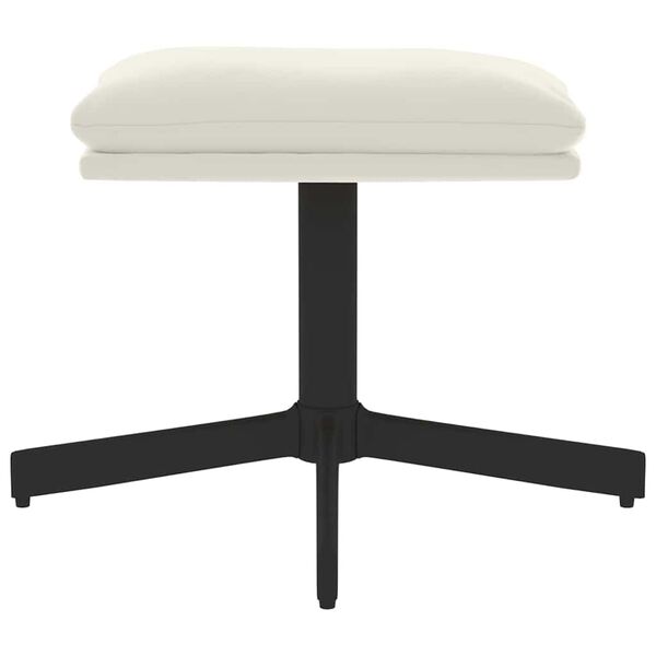 vidaXL Stolček za noge kremno bel 60x60x36 cm žamet